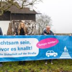 Wangen installiert Banner gegen hohes Tempo und Unachtsamkeit